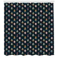 thumbnail image 3 of Ambesonne Spaceship Shower Curtain, Cartoon Style Space, 69"Wx84"L, Multicolor, 3 of 3