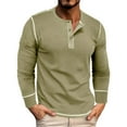 thumbnail image 1 of LUOGENLI T-shirts pour Homme pour Hommes 2025 T-Shirt de Printemps pour Homme Loisirs Mode Mouvement Grande Taille Manches Longues Col Rond T-Shirt T-shirts pour Hommes T-shirts Graphiques Pâques Vert Armée TG, 1 of 9