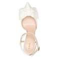 thumbnail image 2 of YDN Women Lovely Closed Pointy Toe Bows Pumps Ankle Strap Buckle Special High Heel Sandals Prom Dress Evening Shoes Size 6 White, 2 of 4