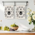 thumbnail image 3 of Vintage Bees Crowns Kitchen Towels Set of 3, Rustic Leaves Rings Burlap Absorbent Dish Towels for Kitchen, Microfiber Hand Towel, Quick Drying Tea Towel for Cleaning Decorative Dishcloths, 3 of 7