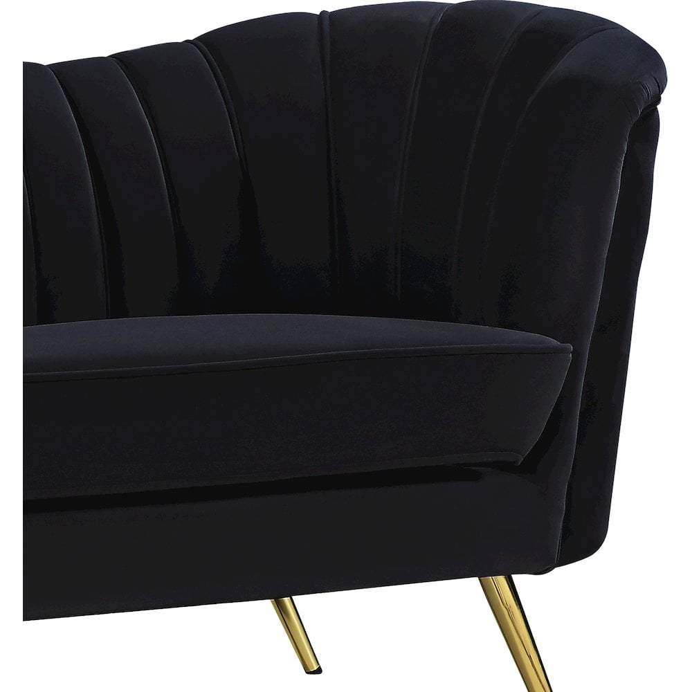 Meridian Furniture Margo Black Velvet Loveseat