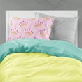 thumbnail image 2 of Watercolor Princess Crown on Pink Fabric Standard Pillowcase, 2 of 2