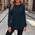 thumbnail image 6 of Vivianyo HD Women's Crew Neck Fall Tunic, Long Sleeve Curved Hem Top for Wome Casual Office and Daytime Wear, Sizes S-2XL, 6 of 6