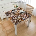 thumbnail image 2 of BANET  Seashells Outdoor Tablecloth, Pile of Seashells Nature Beach Theme Sea Starfish Spiral Shape Pattern, Decorative Washable Picnic Table Cloth White, 2 of 7