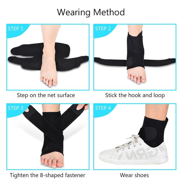 Qiilu Ankle Support, Ankle Corrector,1Pair PE Board Breathable Ankle Brace Support Protection Corrector Sprain Arthritis Recovery