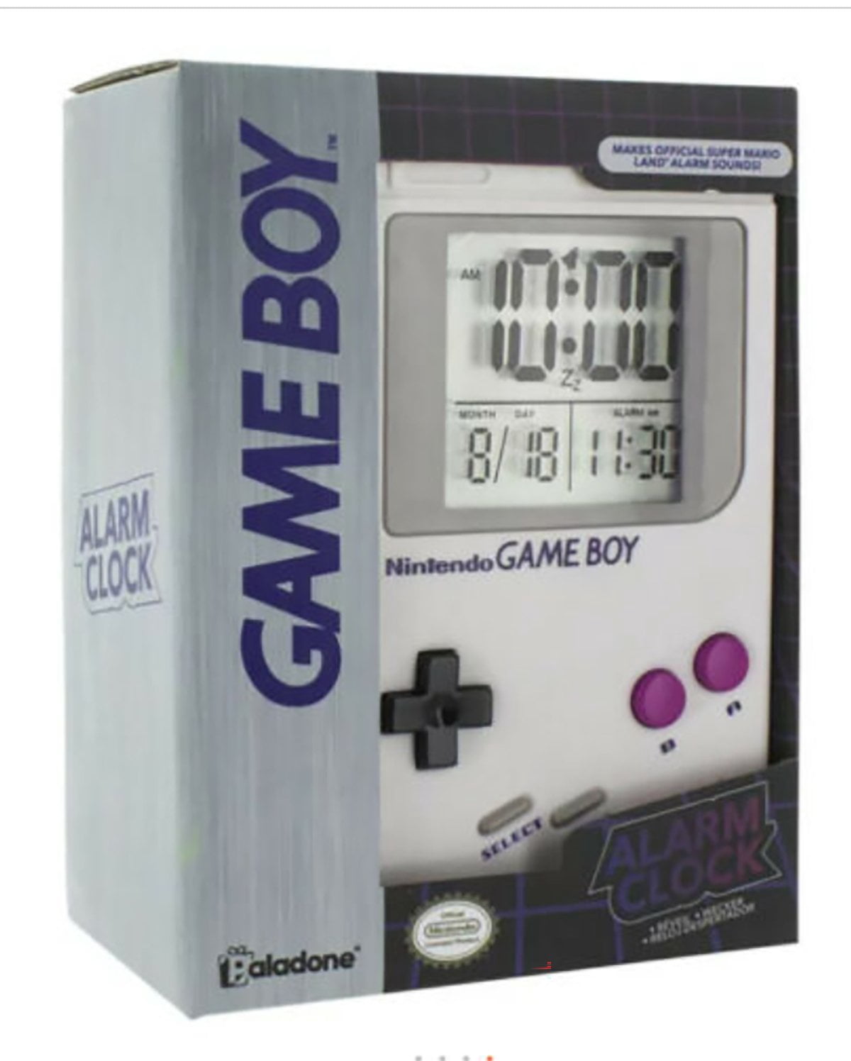 Paladone Nintendo Gameboy Classic Edition Alarm Clock - Handheld
