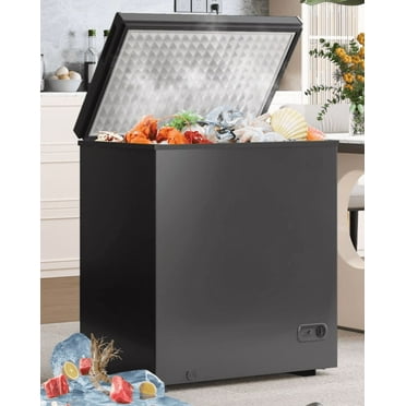DISHUP 10.0 Cu.Ft Chest Freezer, Small Deep Freezer with Removable Basket, Adjustable Temperature, for Home/Office/Garage/Bar