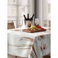 thumbnail image 6 of Brown Red Spring Floral Table Cloth, Waterproof Tablecloth for Rectangle Tables, Summer Flowers Botanical Elegant Reusable Washable Fabric Table Cover for Restaurant Kitchen Dining Tables 60"x84", 6 of 9