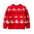thumbnail image 3 of BULLPIANO Ugly Christmas Sweater for Boy Girls Knit Shirt Crewneck Pullover Funny Holiday Sweater Santa Clause Reindeer Xmas Outfit, 3 of 9