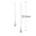 thumbnail image 5 of Yesbay 1 Pair Earrings Lead Free Long Chain Teardrop Shape Rhinestone Inlaid Ear Line for Party, 5 of 8