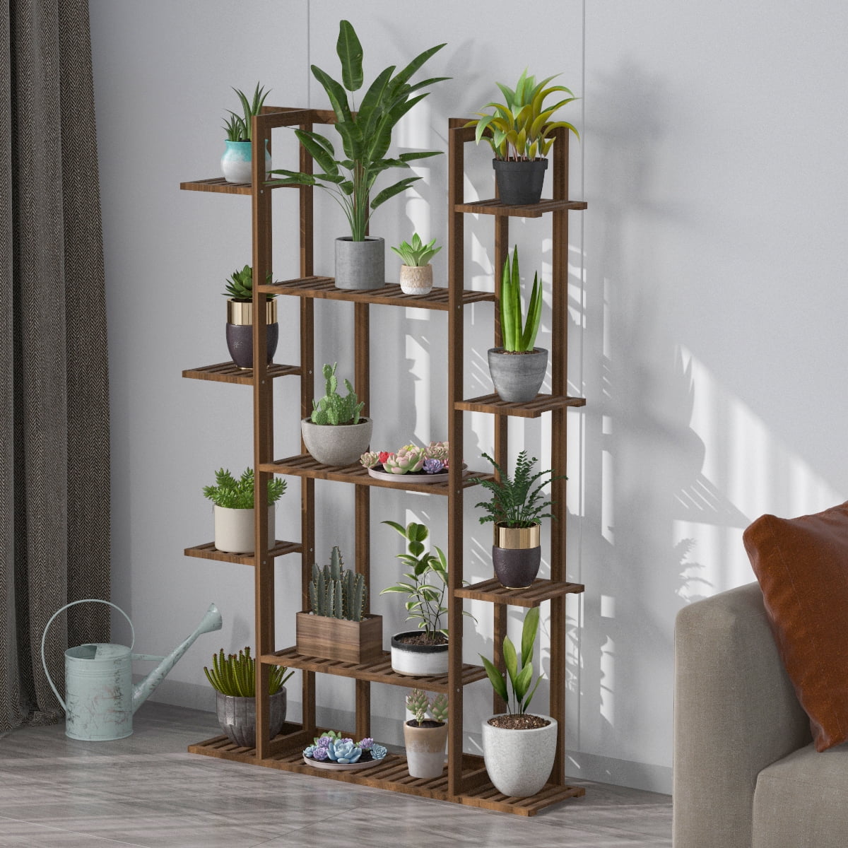 Bamboo Plant Stand Multi Layer Flower Shelf Rack Plant