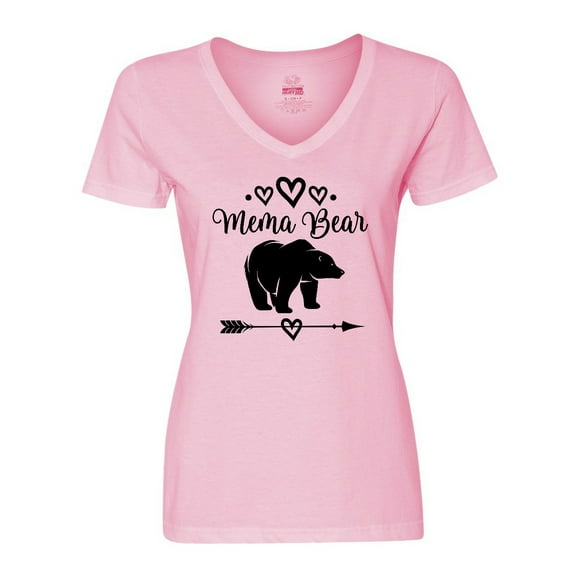 Inktastic Mema Bear Grandma Women's V-Neck T-Shirt