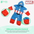 thumbnail image 7 of Cuddle Club One Piece Romper Hooded Fleece Onesie Jumper for Baby, Captain America 4T, 7 of 7