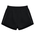 thumbnail image 4 of Hurxie Women's Running Shorts with Zipper Pockets, Mid-Waisted Quick Dry Athletic Workout Sport Short Black,S, 4 of 6