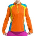 thumbnail image 1 of MHFRRA Camiseta de Manga Larga con Protección Solar para Mujer, Ligera, de Secado Rápido, para deportes Al Aire Libre, Senderismo y Montañismo. Naranja, 1 of 5