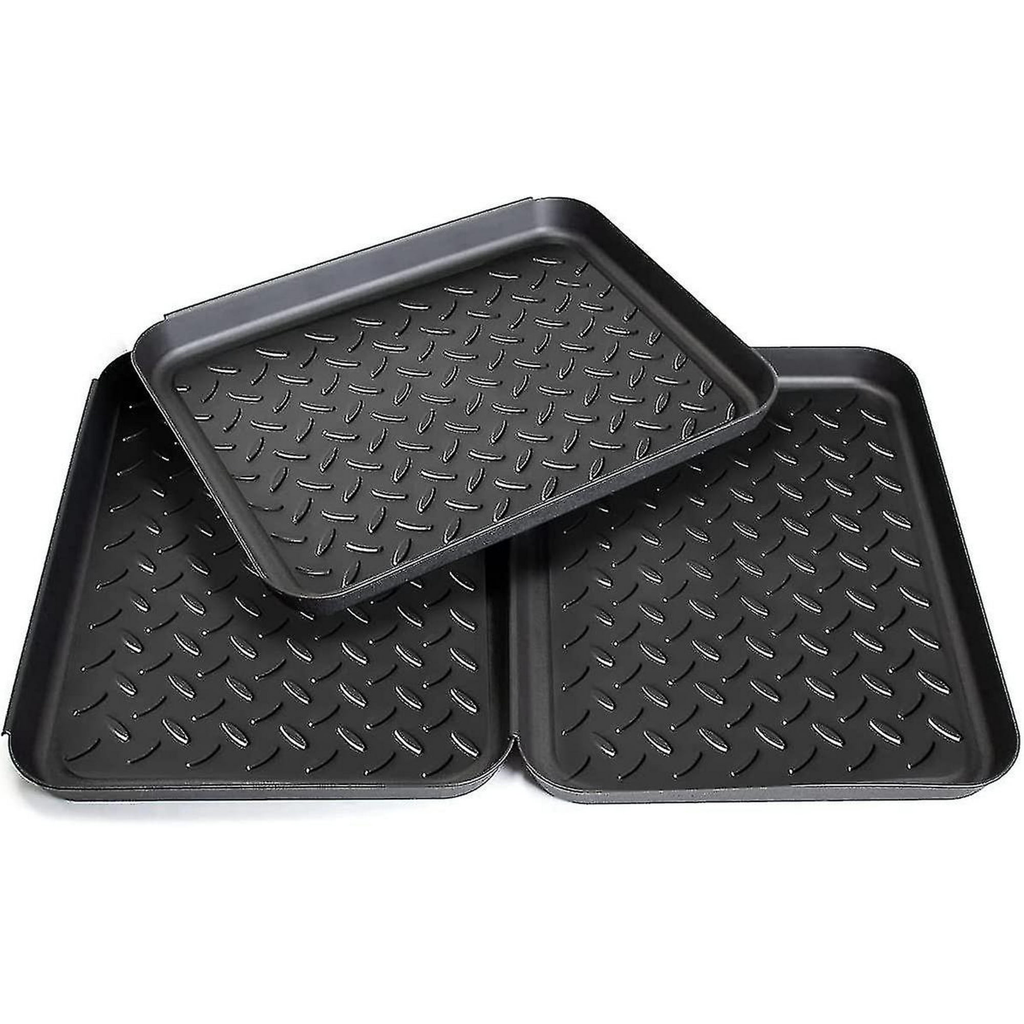3 Pcs Shoe Drip Tray Shoe Mat Plastic Shoe Rack Shoe Drip Tray 35 X 27 X 3 Cm Walmart