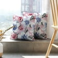 thumbnail image 6 of LALILO Throw Pillow Covers Elegance Retro Pink With Flowers Flower Floral Cushion Cover 18" x 18", 2 Pack, 6 of 6