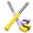 Yellow + Purple, variant on Adjustable Intensity Badminton Swing Trainer, Stainless Steel Grip Training Aid for Strength, Swing Correction & Precision Practice