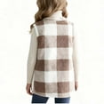 thumbnail image 5 of CYRBOKO Girls Fleece Vests, Sleeveless Palid Open Front Thermal Fall Cardigans Khaki Size 11-12 T, 5 of 8