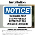 thumbnail image 3 of (2 Pack) High Noise Area Use Proper Ear Protection OSHA Notice Sign, 3 of 7
