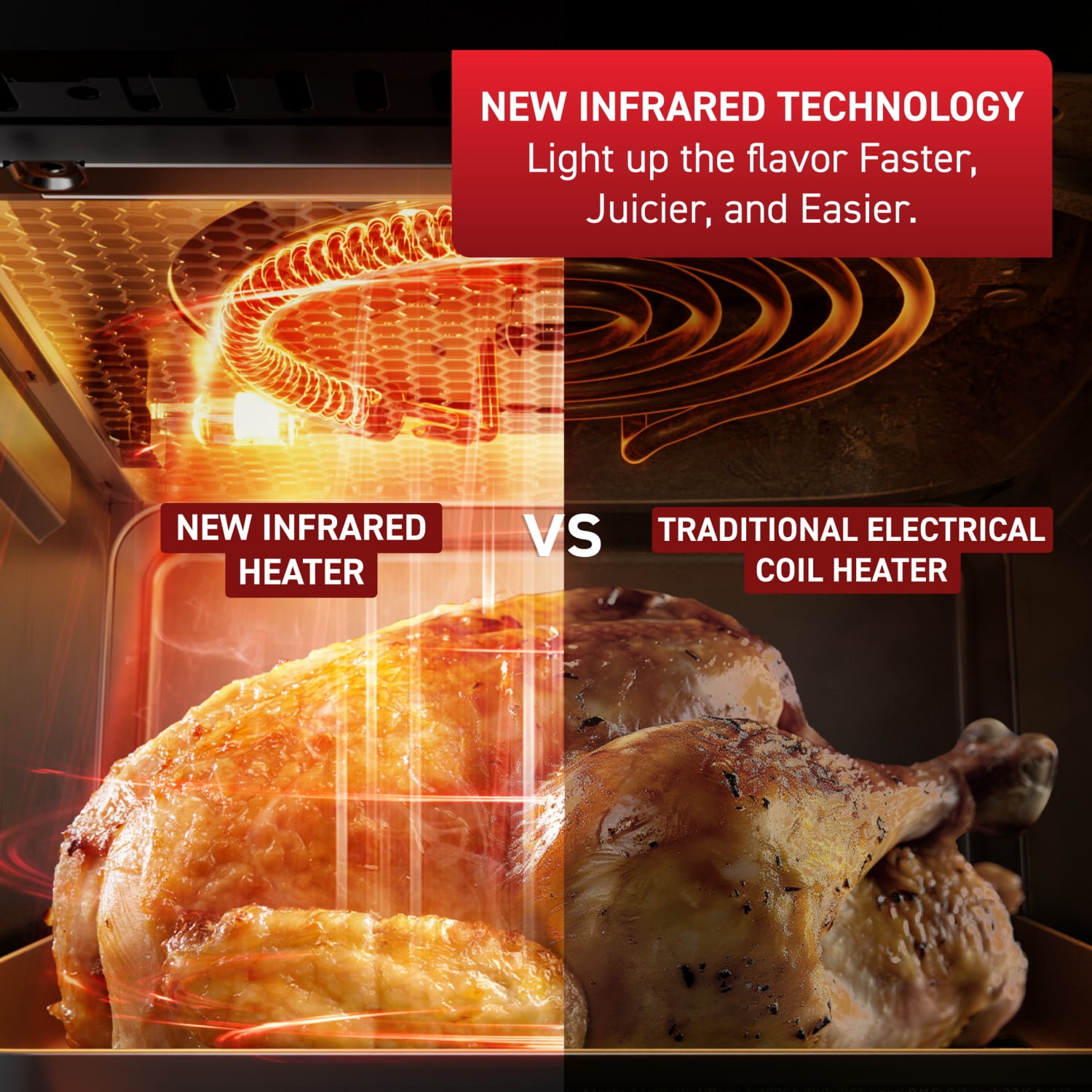 T-fal Infrared Air Fryer, Easy Fry Collection, 6.3 Quart, 1550W, Digital Touch Screen, Grey EY822