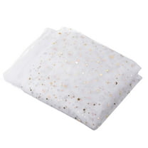 5 Yards Tulle Fabric, 63inch Glitters Tulle Fabric Rolls Sequin Ribbon Netting Fabric for Tutu Skirt Dress, White