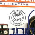 thumbnail image 2 of Rusted Orange Black Metal Pop's Garage Vintage Circle Sign, 2 of 5