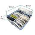 thumbnail image 5 of Under Bed 14 Pocket Shoe Storage Organizer with Clear Zippered Cover Grey Foldable, 5 of 7
