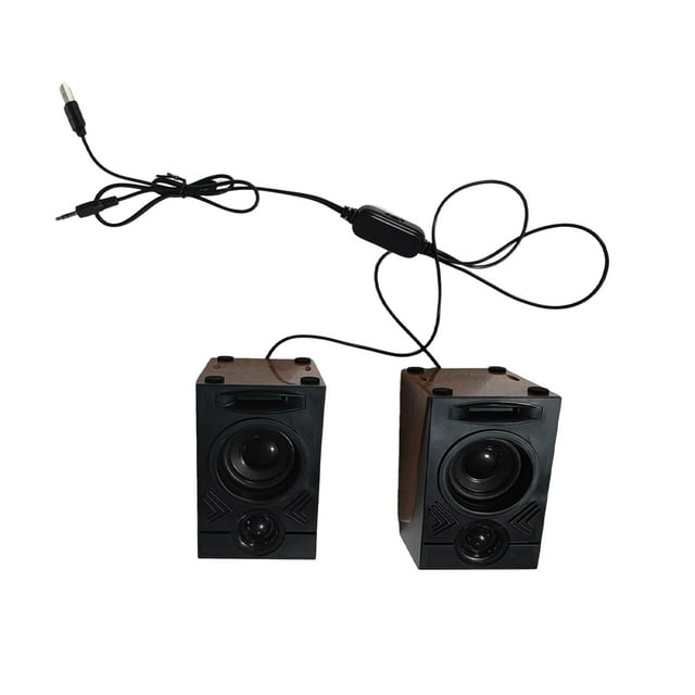 ZheElen 2 Pieces Computer Bass Speaker Music Player Tool Multimedia Speakers PC Gaming Supply Widely Usage Sound Box Household Studio