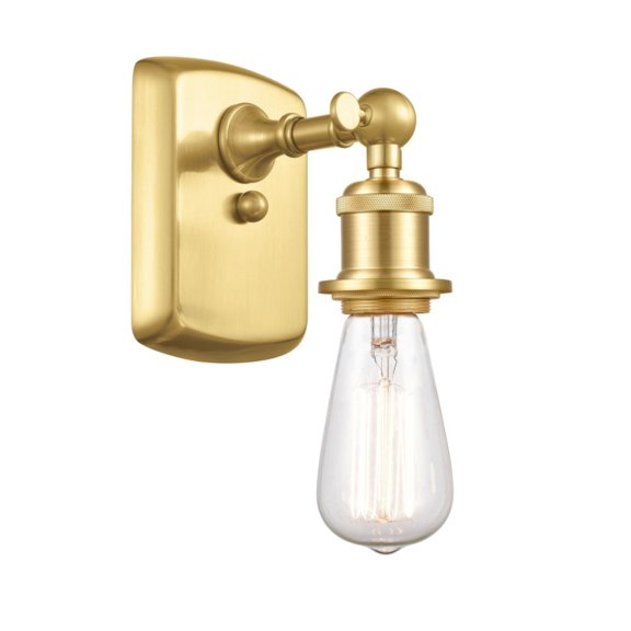 Innovations 516-1W-SG Bare Bulb 1 Light Sconce part of the Ballston Collection, Satin Gold