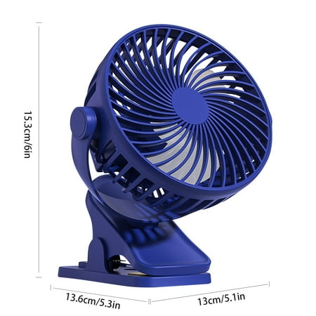 

SPOORYYO Stay Cool Anywhere With Our 3-Speed Multi-functional Clip-on Desk Fan - Portable and Rechargeable Essential for Office Dorm and Study