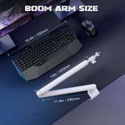 FIFINE Low Profile Microphone Boom Arm Stand with 1/4 3/8 5/8 Screws for Record/Stream/Game-BM88W