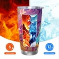 thumbnail image 6 of Salouo Rainbow Melting Ice Cream Print 20oz Tumbler with Lid,Stainless Steel Vacuum Insulated Tumbler Durable Insulated Coffee Mug Thermal Cup with Splash Proof Sliding Lid-Straw Three-piece Set, 6 of 8