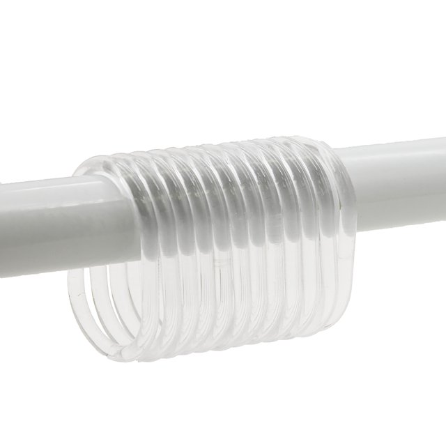 Clear Plastic Shower Curtain Rings - Set of 12