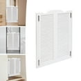 thumbnail image 4 of White Swinging Door Double Half Door Double-Hinged Café Door with Hinges, 4 of 17