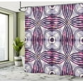thumbnail image 5 of Ambesonne Vintage Shower Curtain, Geometric Stripe Circle, 69"Wx84"L, Lavender Plum, 5 of 5