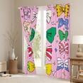 thumbnail image 3 of Manfei Ribbon Bow Knot Curtains and Drapes,Princess Bowtie Black Out Curtains,Rainbow Cartoon Bow Curtains Pack of 2 (52x63 Each) For Girl,Luxury Bedroom Decor, 3 of 6