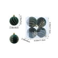 thumbnail image 3 of Christmas Ornaments,2.63in/60mm Flocked Christmas Balls Hanging Balls Glitter Plastic Balls Christmas Tree Ornament Set Of Four Christmas Indoor and Outdoor Decorations,Green, 3 of 6
