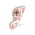 thumbnail image 2 of 1.25 carat Morganite and Diamond Engagement Ring for Women in 14k Rose Gold affordable morganite & diamond engagement ring, 2 of 2