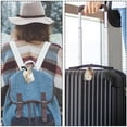 thumbnail image 5 of Square 2Pack PU Leather Marble Texture Cruise Luggage Tag with Privacy Cover and Name ID Tag for Travel Handbags Backpacks Luggage Tags, 5 of 6