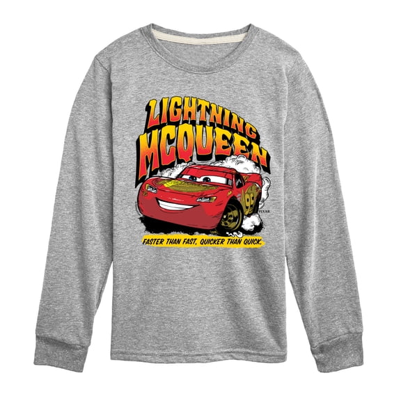 Cars - Retro McQueen - Youth Boys Long Sleeve Graphic T-Shirt