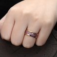 thumbnail image 6 of Pink Morganite Rose Gold Tungsten Ring For Men Anniversary Ring Statement Ring 8mm Ring, 6 of 6