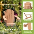 thumbnail image 3 of Oversized HDPE Outdoor Rocking Chair With High Back for Outside Indoor Support 400 lbs,Teak, 3 of 6