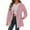 Pink, variant on TJAZFJPA Bolero Jacket Women Fashion Solid Hooded Outdoor Raincoat Sports Mountaineering Wear Windbreaker Jacket Top Corduroy Jacket Women Housecoats for Women