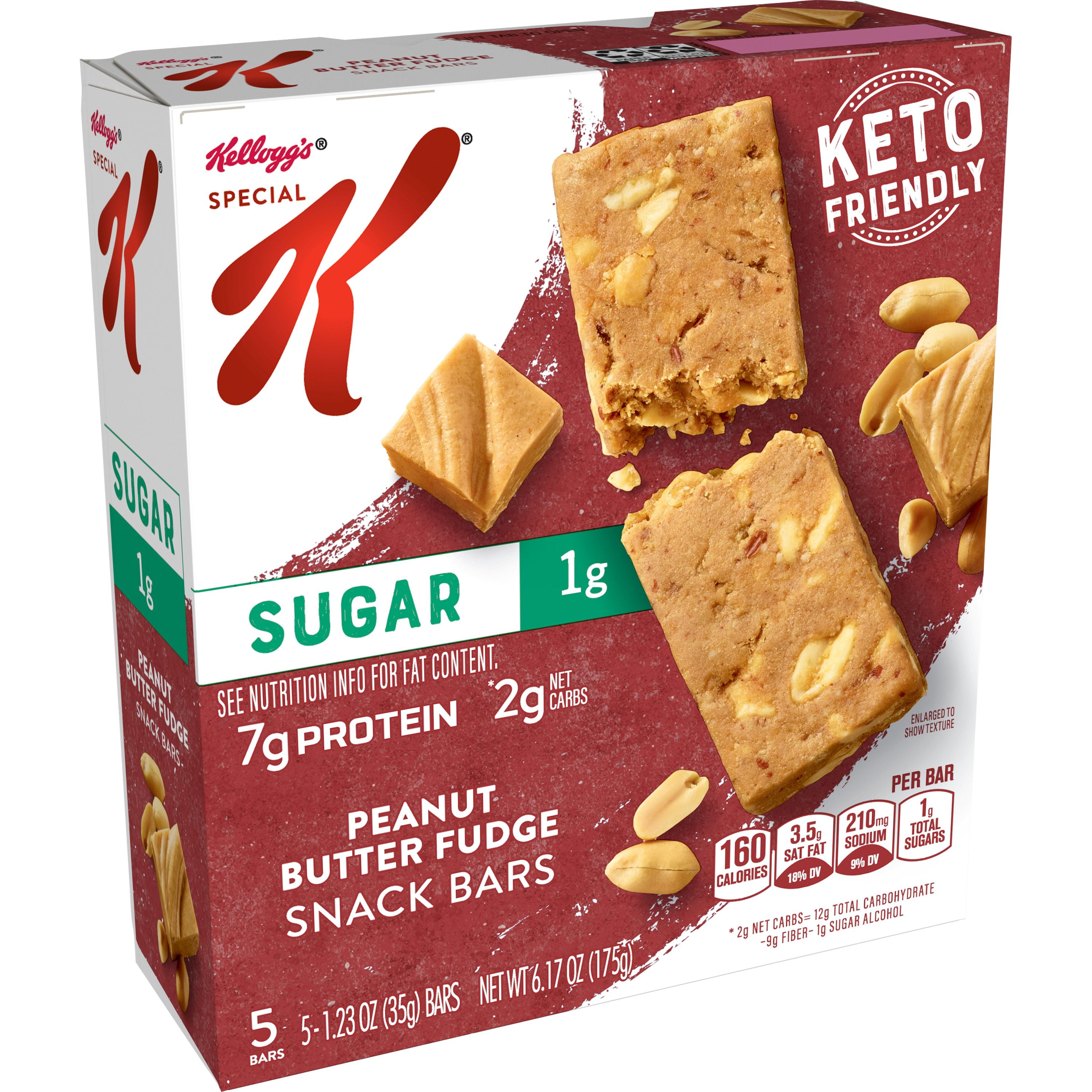Kellogg's Special K Peanut Butter Fudge Snack Bars, 1.23 oz, 5 count