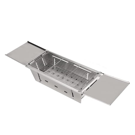 Saker Foldaway Charcoal Grill, Safe Stainless Steel Construction, Portable BBQ Grill for Outdoor Barbecues, Camping, Tailgating, Traveling