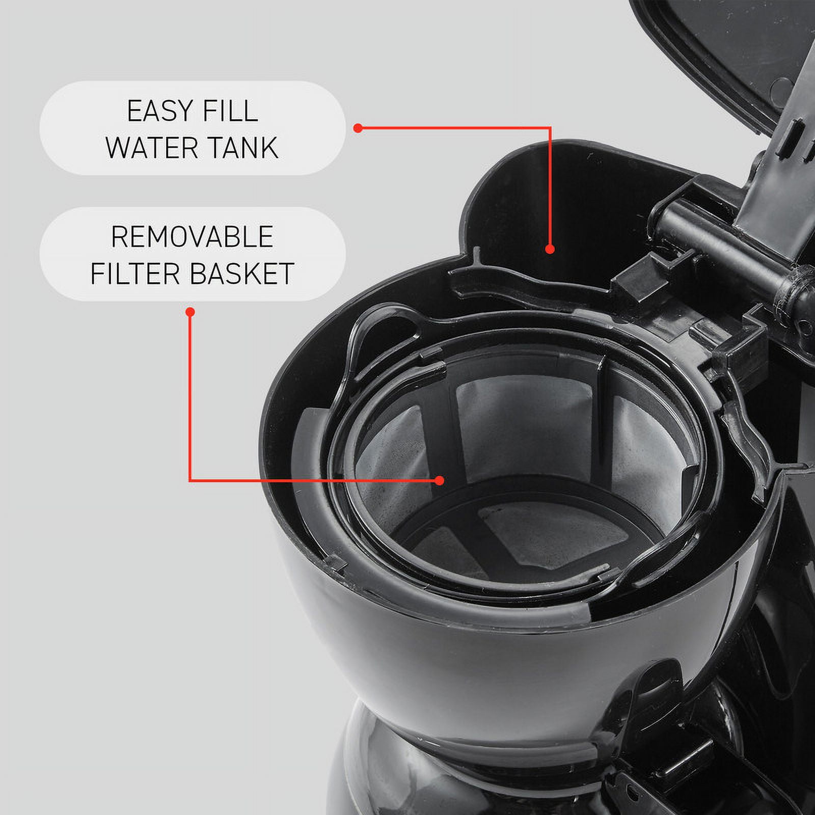 Elite Cuisine EHC5842 4-Cup Brew & Drip Coffee Maker with
