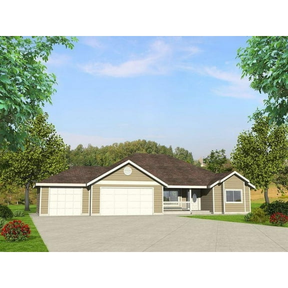 001-3556: Ranch Craftsman 3 Bed, 3 Bath Luxury Home Plan, 1804 Sq Ft: Full Blueprints with License to Build by Home Plan Marketplace - Lesuto