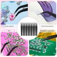 thumbnail image 6 of 10 Pieces Tweezers for Crafting Stainless Steel Curved Pointed Tweezers Precision Sticker Tweezer with Protective Cover for Eyelash Extensions Stickers Rhinestones Crafts (Black), 6 of 7