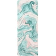 thumbnail image 2 of FMSHPON Gouache Painting Abstract Turquoise and Pink Marble Stone Extra Extended Large Gaming Mouse Pad Mat Desk Pad Keyboard Mat 31.5x12 inch, 2 of 3